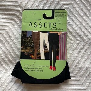 Assets Women’s Size 1 Tights Black New Opaque Bodyshaping Comfortable